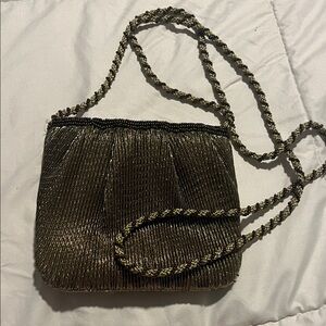 Elegant Black and Gold Women's Bag